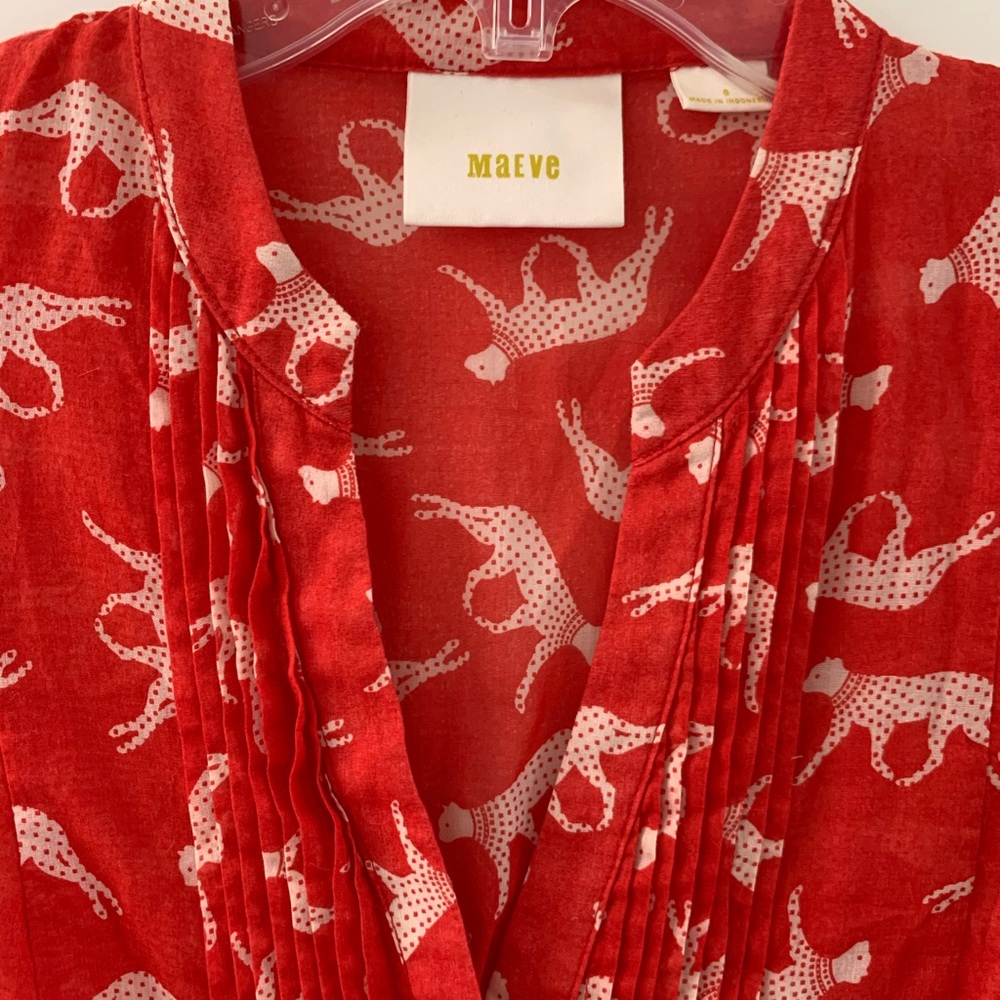 ANTHROPOLOGIE Maeve gauzy 100% cotton blouse Sz S
